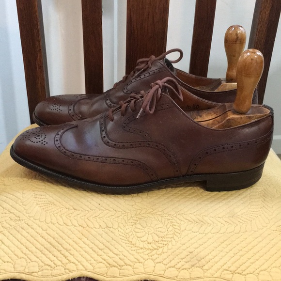 Vintage Trafalgar All Leather Men’s Cognac Wingtip In EUC main image 3